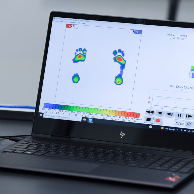 Innoped Einlagen - Druckpunkte am PC